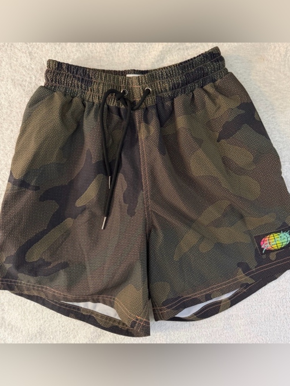 Slunks Where’dyago? Camo Volleyball Athletic Shorts Drawstring Quick-Dry Lined